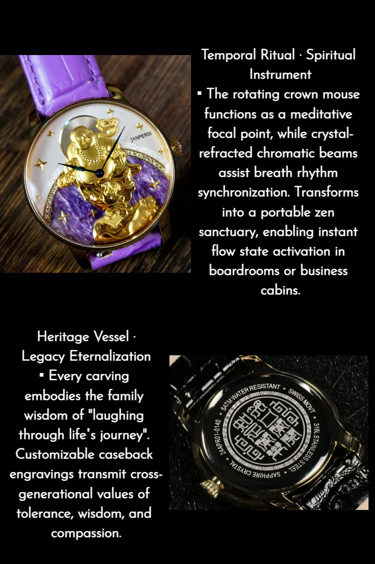 Buddhist watch/Laughing Buddha