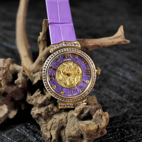 3 Imperial Dragon Charoite Watch - Chinese Zodiac Energy & Wealth Manifestation