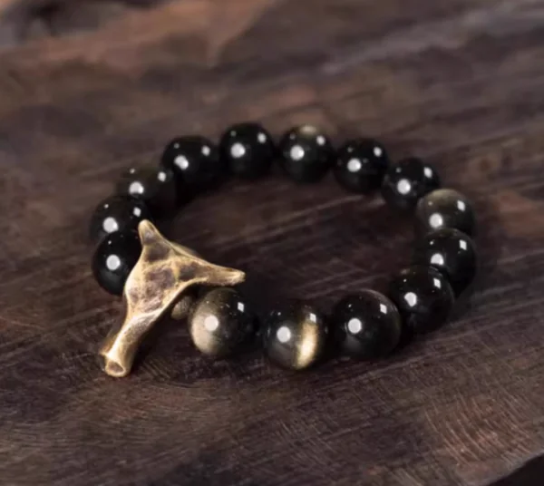 企业微信截图_17446134395268 Obsidian & Brass Energy Bracelet