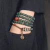 Vintage Bodhi & Mineral Energy Bracelet "Ancient Canopy"