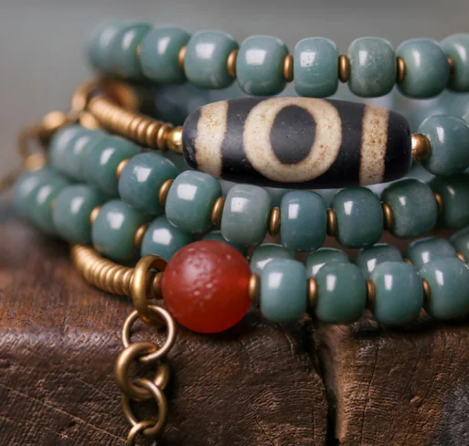 企业微信截图_17449739428989 Vintage Bodhi & Mineral Energy Bracelet "Ancient Canopy"