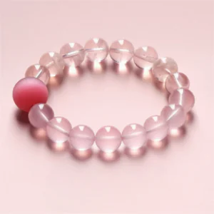 Cherry Blossom Aura Bracelet "Soft Glow Sanctuary"