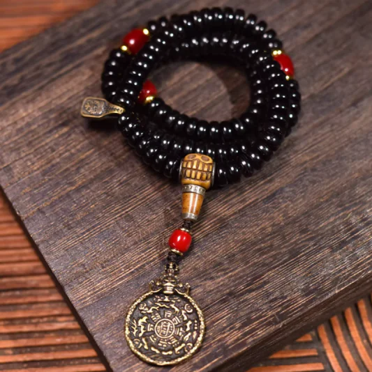 企业微信截图_174533015354 "Cosmic Rhythm" Coconut & Brass Bracelet