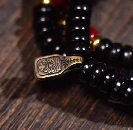 "Cosmic Rhythm" Coconut & Brass Bracelet