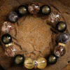 Black Obsidian & Rutilated Quartz Energy Bracelet