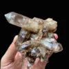 Congo Red Shadow Mountain Skeleton Quartz & Pineapple Quartz Cluster