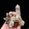 Congo Red Shadow Mountain Skeleton Quartz & Pineapple Quartz Cluster