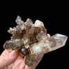 Congo Red Shadow Mountain Skeleton Quartz & Pineapple Quartz Cluster