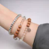Meditation with quartz-sandalwood clarity bracelet